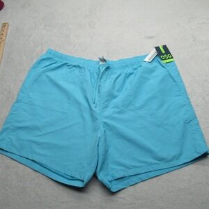 DSG Rec Shorts Men XXL Blue Elastic Drawstring Waist Relaxed Quick Dry Lined NEW